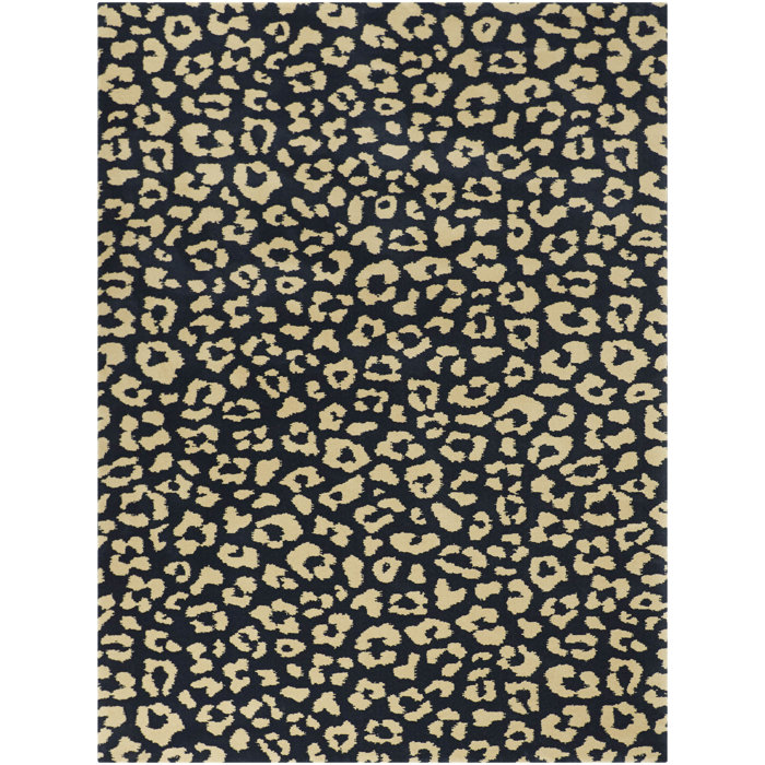 House of Hampton® Calgary Animal Print Navy Area Rug & Reviews Wayfair